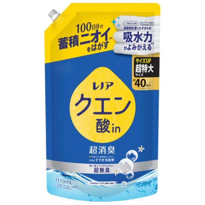 P&G レノアクエン酸in超消臭 さわやかシトラス詰替1110ml