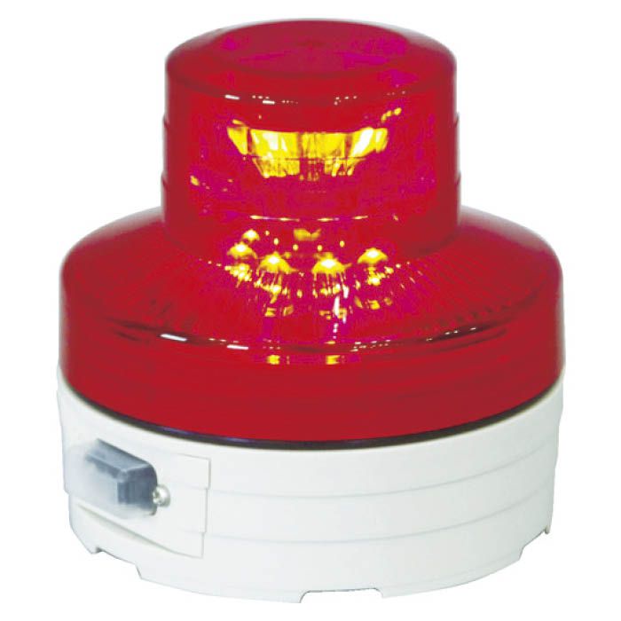 (T)日動 電池式LED回転灯ニコUFO　常時点灯タイプ　赤 3561313