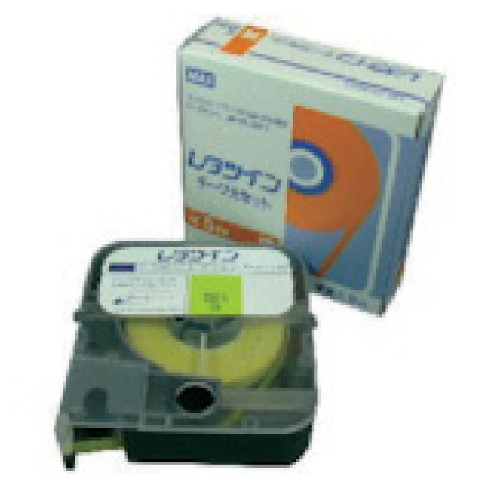 (T)MAX チューブマーカー　レタツイン　テープカセット5mm幅　黄 LMTP305Y