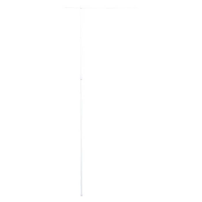 (T)緑十字 のぼり用ポール(のぼり竿)　白　全長1600～2900mm　2段伸縮式 255101