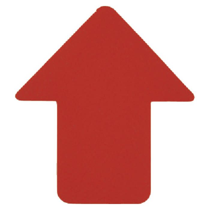 (T)緑十字 路面表示ステッカー　矢印型　赤　76×70mm　10枚組　PVC 403043