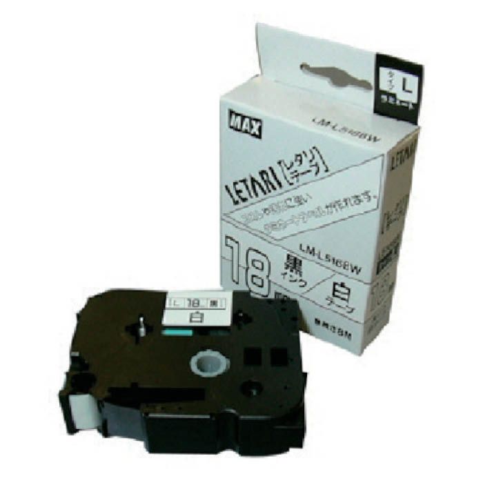 (T)MAX ラベルプリンタ　ビーポップミニ　18mm幅テープ　白地黒字 LML518BW