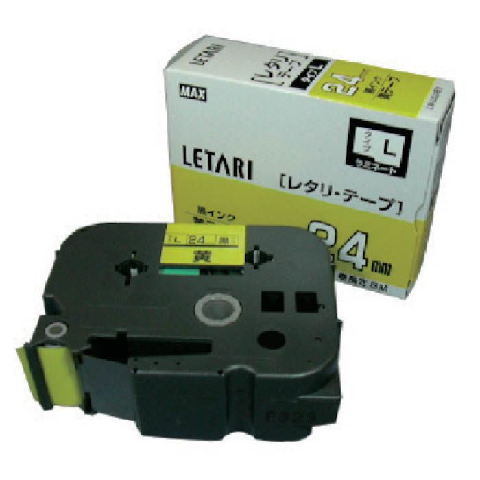 (T)MAX ラベルプリンタ　ビーポップミニ　24mm幅テープ　黄地黒字 LML524BY