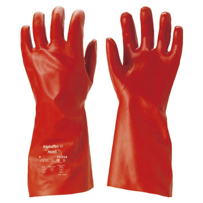(T)アンセル 耐溶剤作業用手袋 アルファテック 15-554 XL