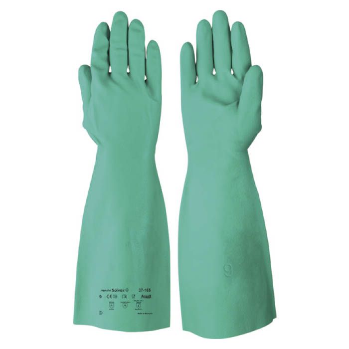 (T)アンセル 耐油・耐薬品ニトリル厚手手袋　アルファテック　ソルベックス　37-165　Sサイズ 371657
