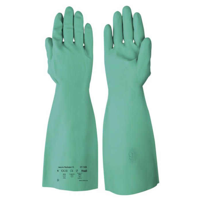 (T)アンセル 耐油・耐薬品ニトリル厚手手袋　アルファテック　ソルベックス　37-165　Lサイズ 371659