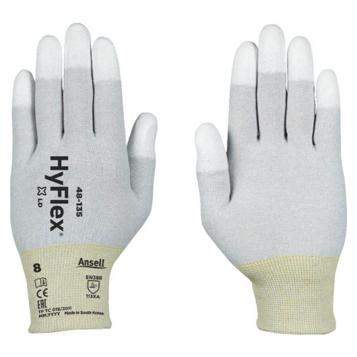(T)アンセル 静電気対策手袋　ハイフレックス　48-135　XLサイズ 4813510