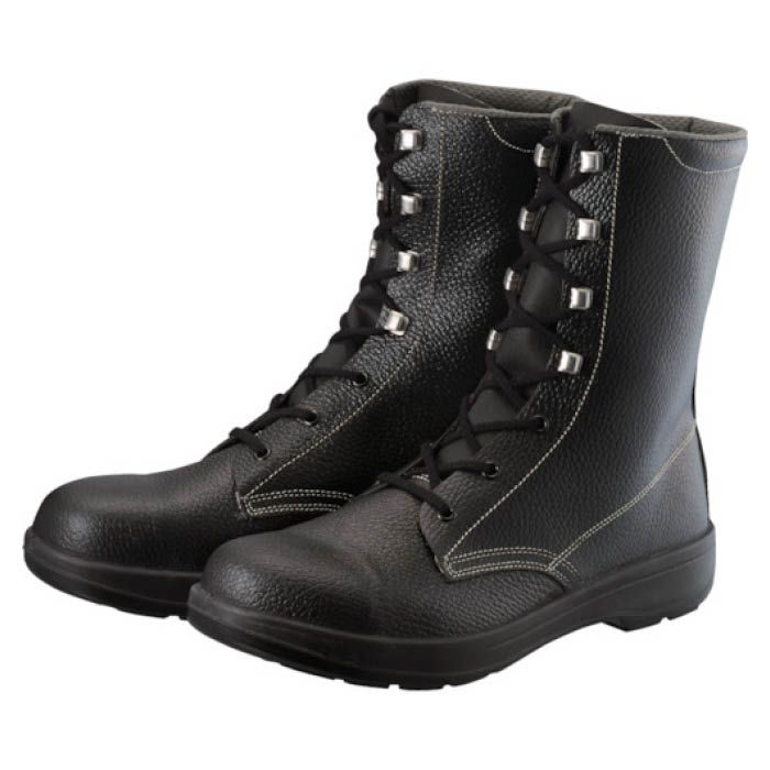 (T)シモン 2層ウレタン底安全長編上靴　24.5cm　ブラック AW33BK24.5