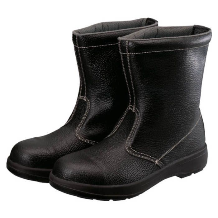 T)シモン 2層ウレタン底安全半長靴 25.5cm ブラック AW44BK25.5の通販