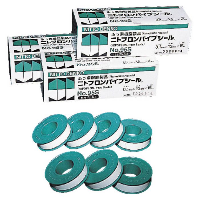 (T)日東 ニトフロンパイプシール No.95S 0.1mm×13mm×15m 9515S(Tcode:1220322)