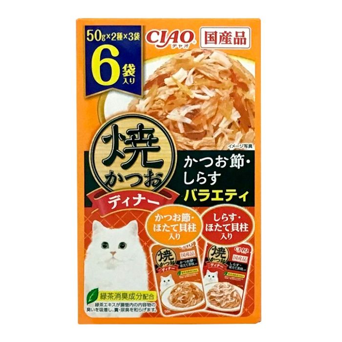 いなば 焼かつおディナーかつお節しらすバラエティ 50g×6