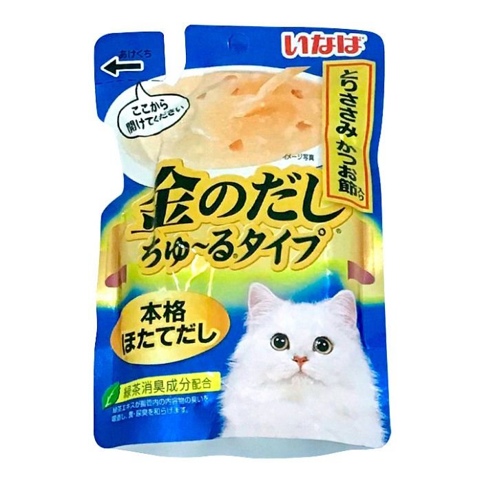 いなば 金のだしちゅーるタイプとりささみかつお節 140g
