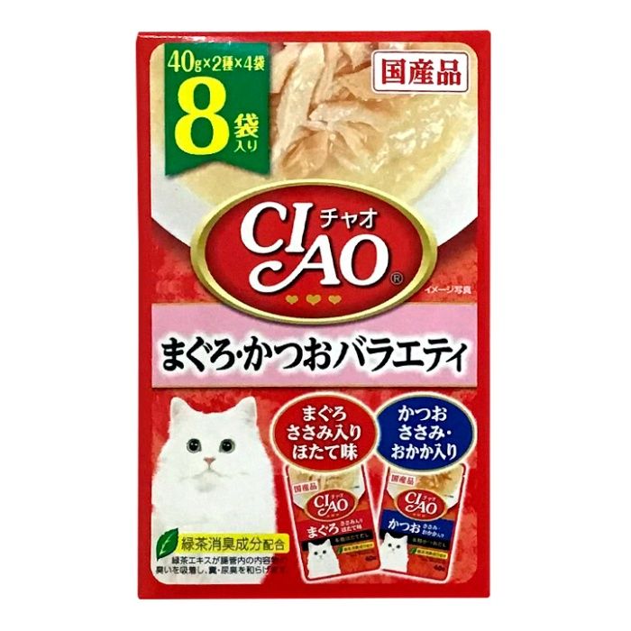 いなば チャオパウチまぐろかつおバラエティ 40g×8
