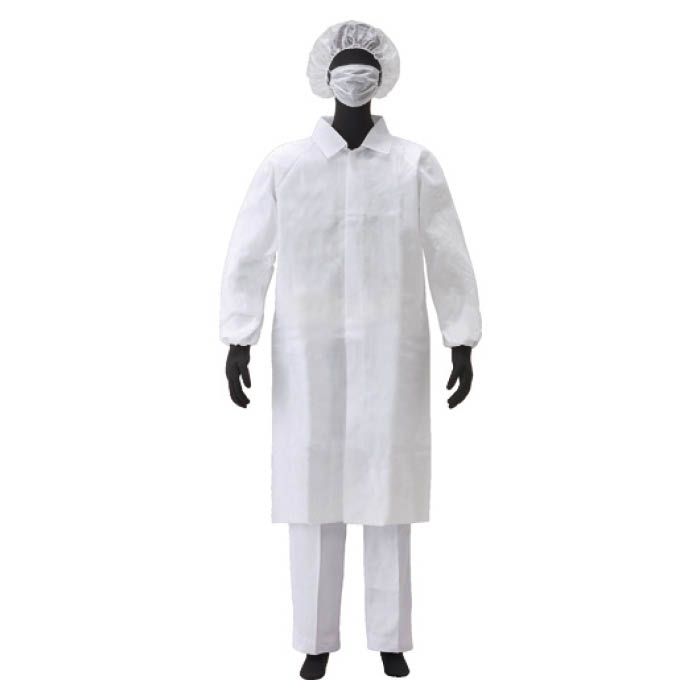 (T)アゼアス 白衣3点セット(面ファスナー)　AZ　Lサイズ AZCLEAN1302L