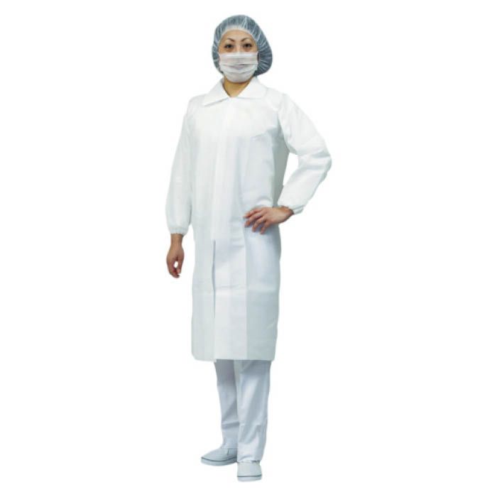 (T)アゼアス 白衣3点セット(面ファスナー)　AZ　Lサイズ AZCLEAN1302Lの説明画像3