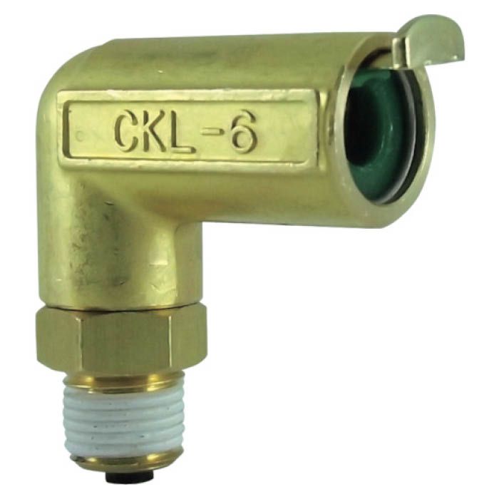 (T)チヨダ タッチコネクターエルボコネクター(金属)　接続口径R1/8 CKL601