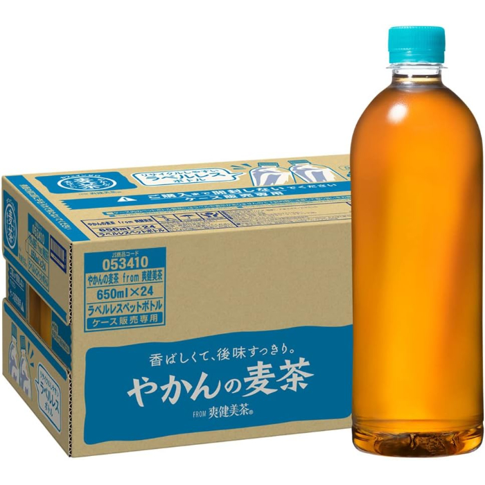 やかんの麦茶 from 爽健美茶(ラベルレス) 650ml×24本 ケース