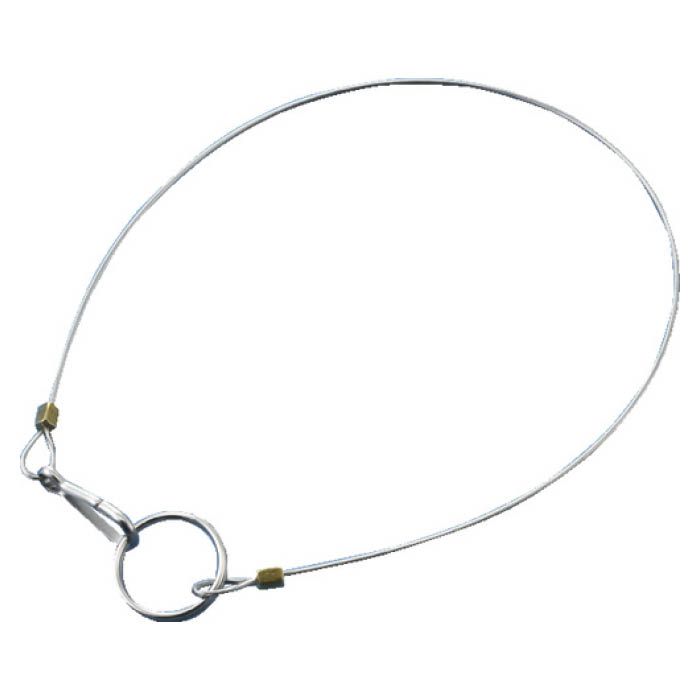 (T)緑十字 ワイヤロープ(フック+リング付)　0.8Φ×300　10本組　SUS製 308042