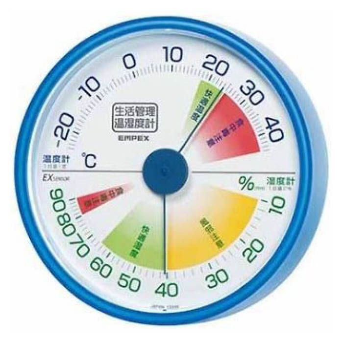 エンペックス 生活管理温・湿度計 TM-2416 クリアブルー