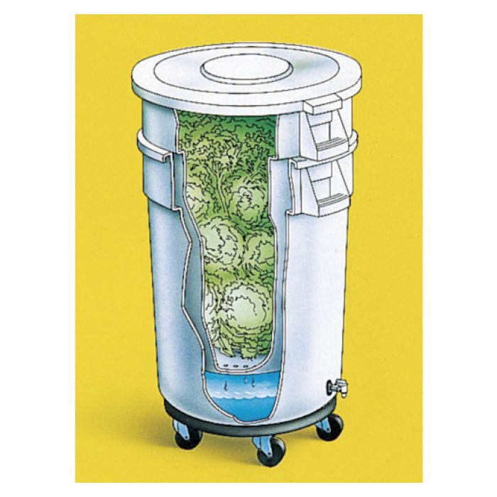 (T)ラバーメイド ブルートコンテナ グリーンズキーパーセット ホワイト 262401(Tcode:8194685)の説明画像2