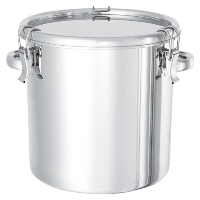 (T)日東 ステンレスタンク　テーパー付キャッチクリップ式密閉タンク(フタ付)10L TPCTH24