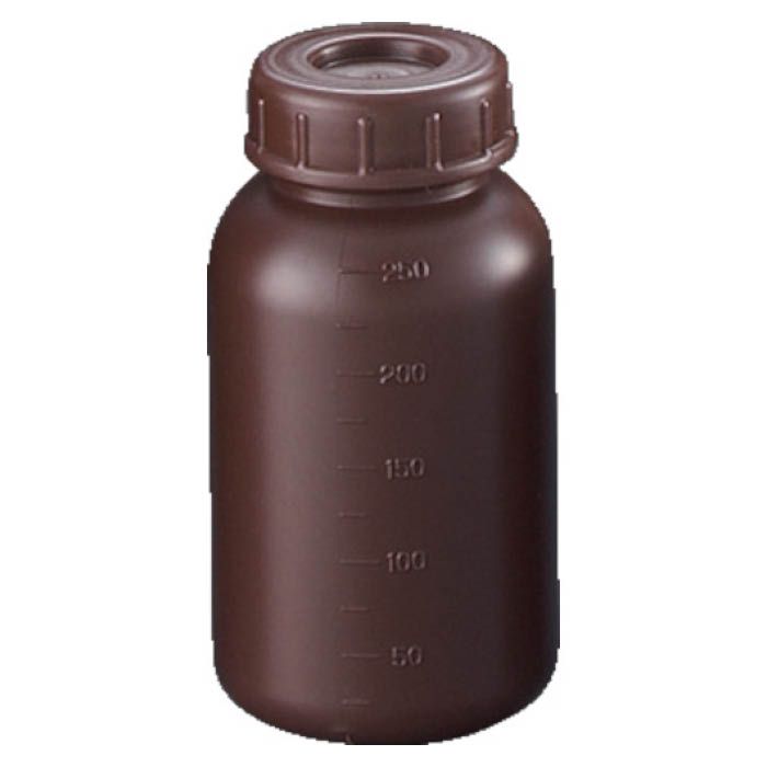 (T)サンプラ PE広口遮光瓶　250ml　(100個入) 2911