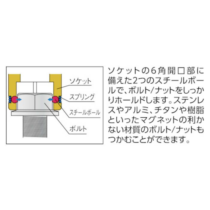 コーケン 4(6.35mm)SQ. ナットグリップソケット 10mm 2450MS-10