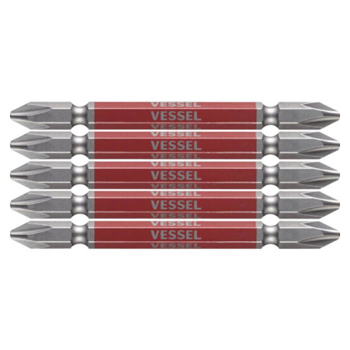 ベッセル 剛彩ビット 5本組 (両頭) +2×82mm GS5P2082