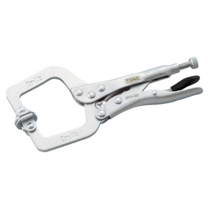 (T)TONE グリッププライヤ　C型スイベル180mm VPCV150
