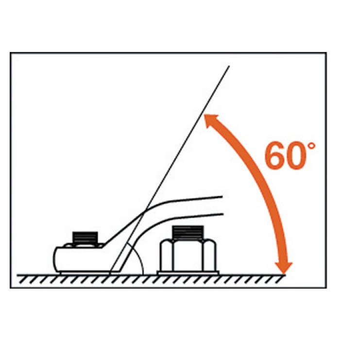 T)スーパー 60°片口めがねレンチ(六角対辺:50)しの付 KP50の通販