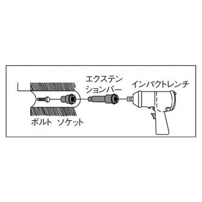 TONE トネ インパクト用ソケット 12角 12AD-75 75mm