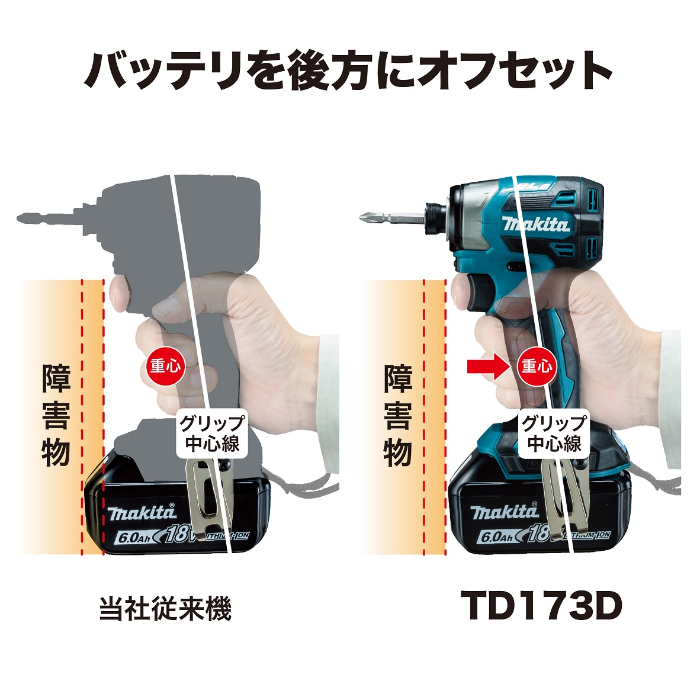 車・バイク・自転車マキタ インパクトドライバ－ TD173DZB [黒色]6台セット