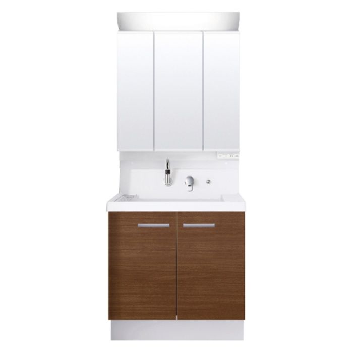 LIXIL K1シリーズ75cm3面鏡スタンダードLED 洗面化粧台扉タイプ クリエモカ MK1X4-753TXSU+K1N5-755SY/LM2H