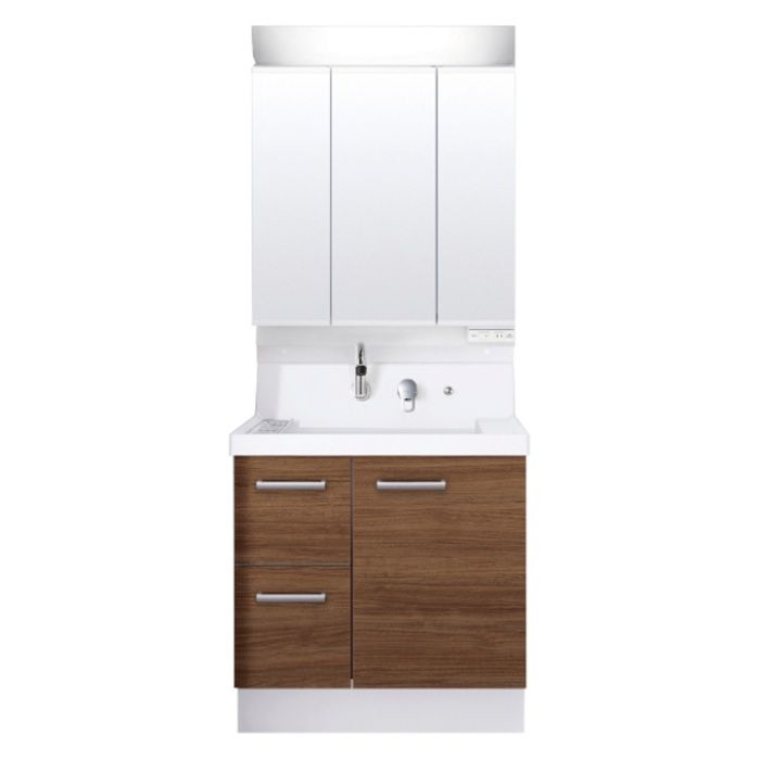 LIXIL K1シリーズ75cm3面鏡スタンダードLED 洗面化粧台引出タイプ クリエモカ MK1X4-753TXSU+K1H5-755SY/LM2H