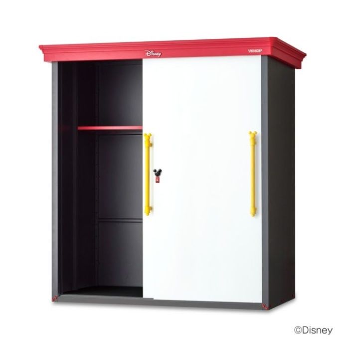 ヨドコウ ヨド物置(ディズニーシリーズ)ミッキーマウスモデル YMWD-1709A(MM)【Bパック】　間口1,870mmタイプの説明画像2