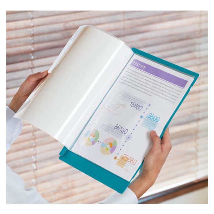 (T)キングジム 二つ折りクリアーファイルコンパック 10ポケット黄色 5894HY(Tcode:1025848)の説明画像3