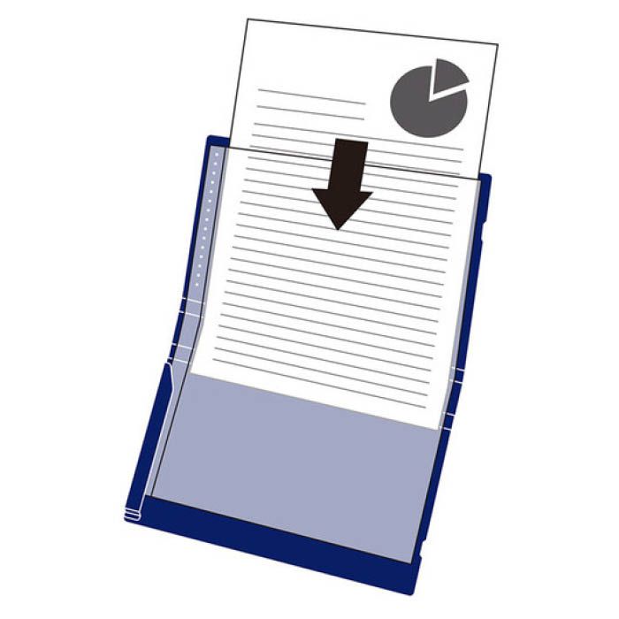 (T)キングジム 二つ折りクリアーファイルコンパック 10ポケット黄色 5894HY(Tcode:1025848)の説明画像4