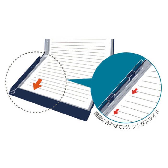 (T)キングジム 二つ折りクリアーファイルコンパック 10ポケット黄色 5894HY(Tcode:1025848)の説明画像5