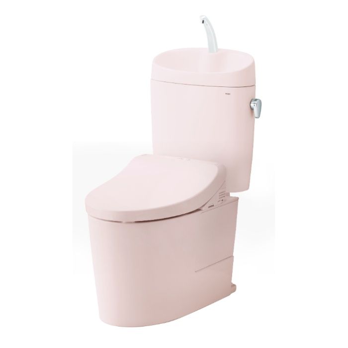 TOTO EX新設手洗有・ウォシュレットKM42オートセット　パステルピンク CS400B/SH401BA/KM42AK/SR2