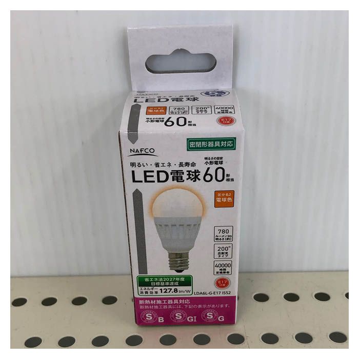 LED電球PS球60W型L色 LDA6L-G-E17 IS52