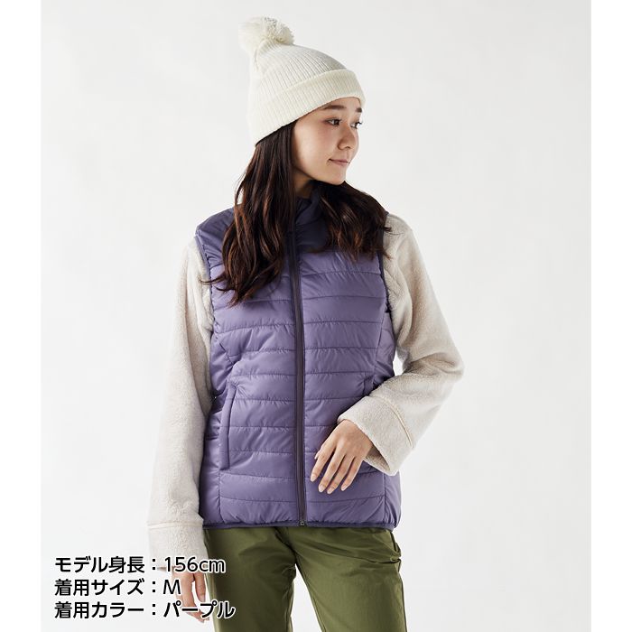 ナフコ LADYS電熱線HEATベスト NAF-132 パープル M
