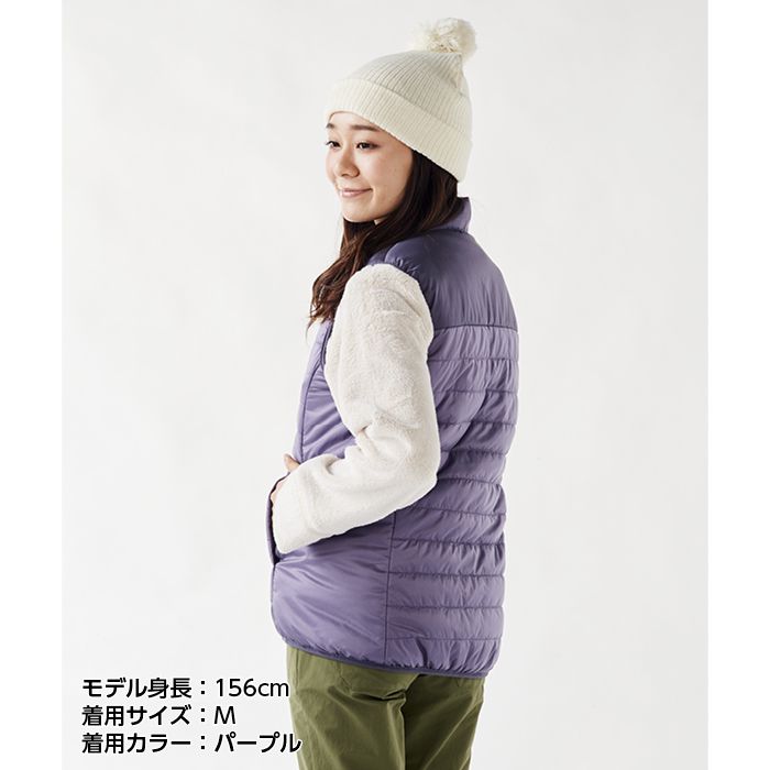 ナフコ LADYS電熱線HEATベスト NAF-132 パープル Mの説明画像2