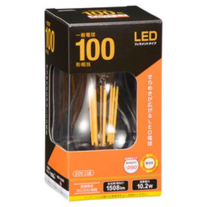 オーム電機 LED電球A型100W形相当クリア LDA10L　C6