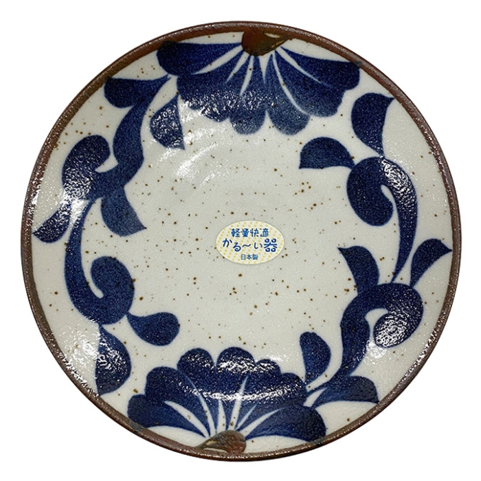 軽量食器藍唐草皿 16cm