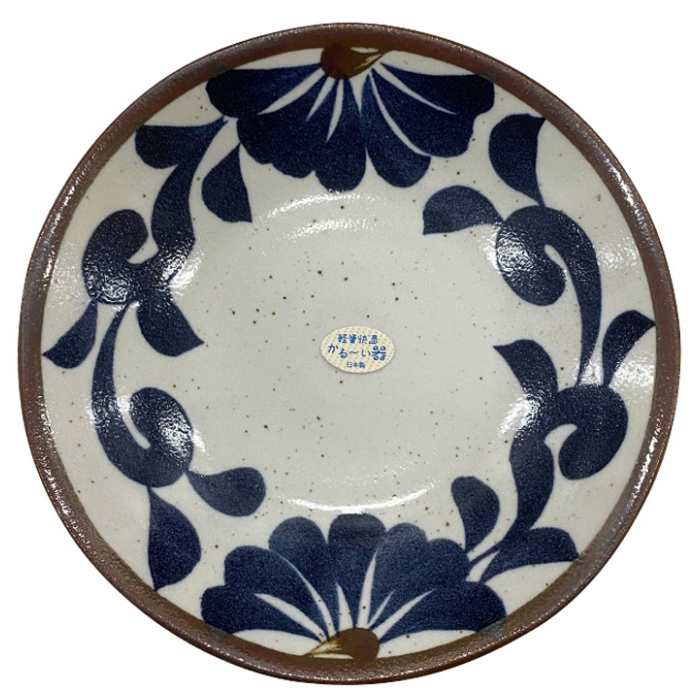 軽量食器藍唐草浅鉢 22cm