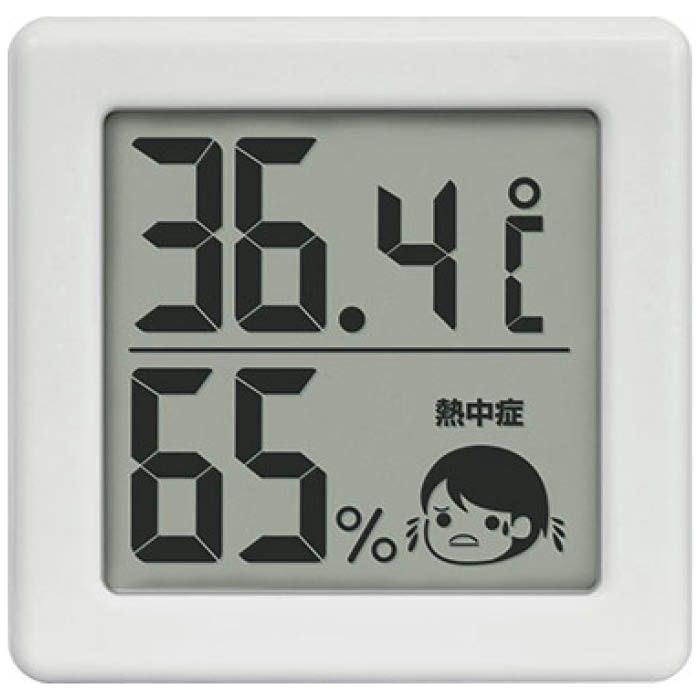 ドリテック 小さな温湿度計 O-420ホワイト