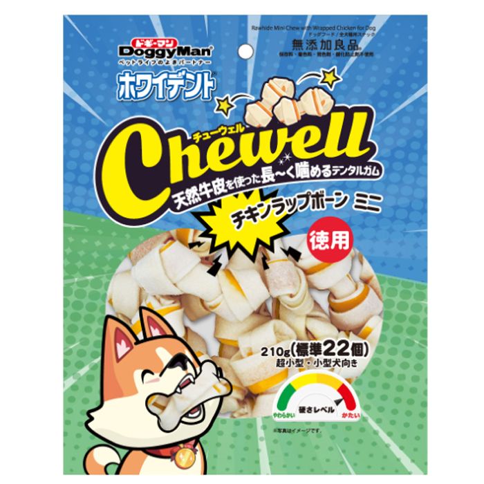 ドギーマン Chewellチキンラップボーンミニ徳用 210g