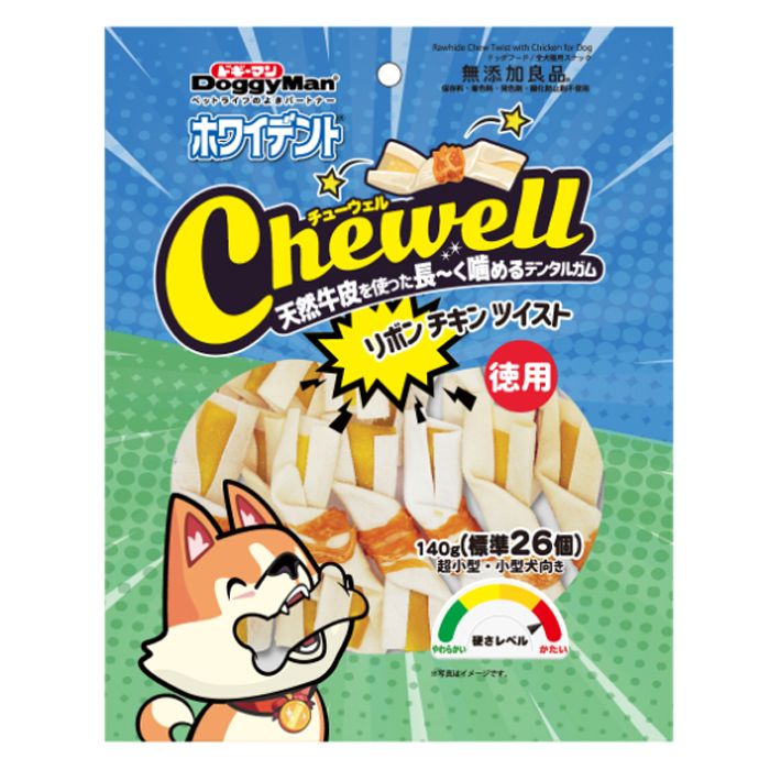 ドギーマン Chewellリボンチキンツイスト徳用 140g