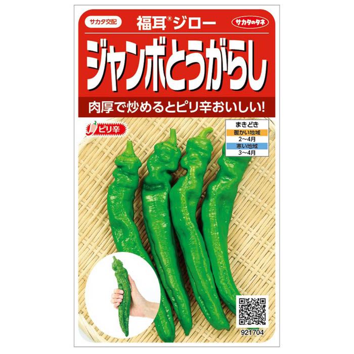 サカタのタネ トウガラシ　 ジャンボとうがらし　福耳ジロー