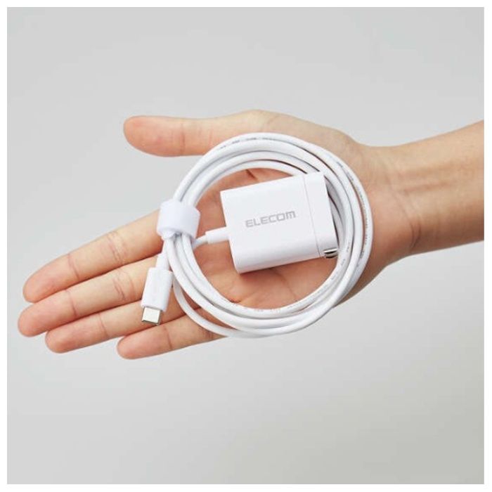 ELECOM USB　Power　Delivery　20W　AC充電器(Cケーブル一体型/1.5m) MPA-ACCP6920WHの説明画像3